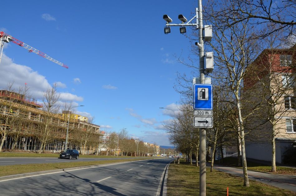 Úsekové měření Studentská_bod A_směr centrum